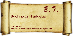 Buchholz Taddeus névjegykártya
